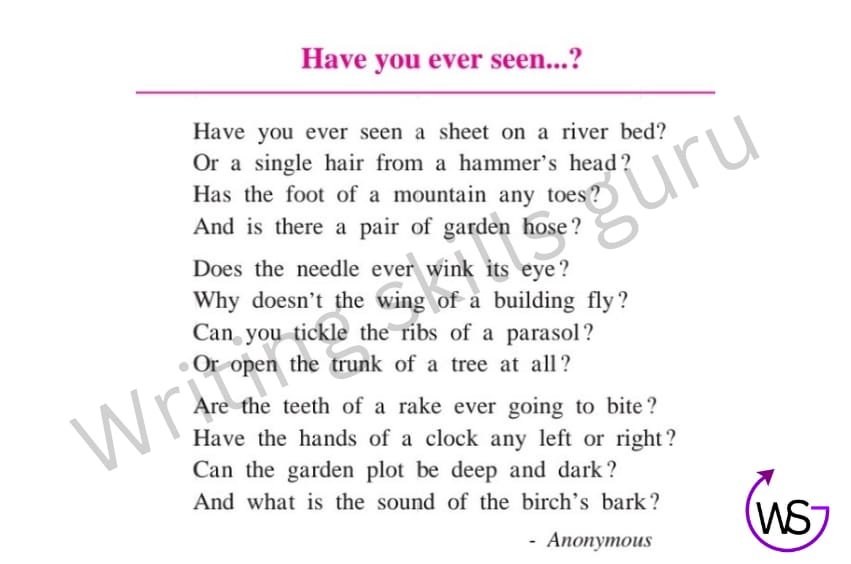 Appreciation Of Poem- 'Have You Ever Seen?'